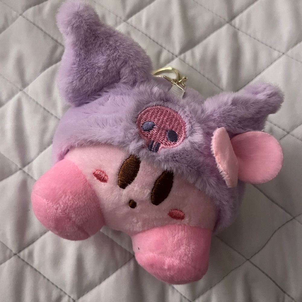 Kirby x Kuromi Sanrio bag charm keychain